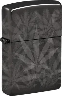 Produktbild von Zippo Benin-Feuerzeug Ebony gelasert Cannabis 60006969, unbefüllt