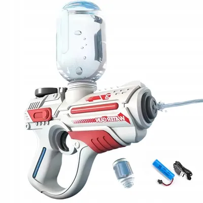 Produktbild von Elektrische Wasserpistole für Kinder, Spritzpistole, eingebauter 200ML Wassertank; Reichweite 10m, automatisches Wasserspielzeug für draußen Sommer