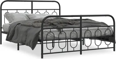 Obrázek produktu pro vidaXL Postel s čelem a nohou kovová 140x190 cm