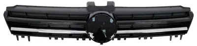 Imagen del producto de Rejilla delantera para VW Golf 7 VII, modelo 2012-2017, con diseño R-Line y detalles cromados.