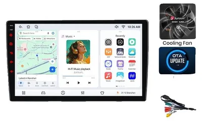 Productafbeelding van Autoradio, touchscreen, multimediaplayer, compatibel met Suzuki Jimny Mk3 (JB23/JB43) van 1998 tot 2018, ingebouwde koelventilator, Android GPS-navigatie, model V7 (6GB-128GB)
