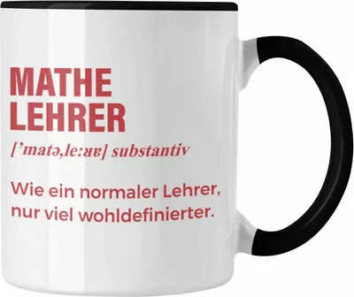 Produktbild von Trendation - Mathelehrer Tasse Mathematiker Tassen mit Spruch Lustig Kaffeetasse Geschenk Wie ein Normaler Lehrer (Schwarz)