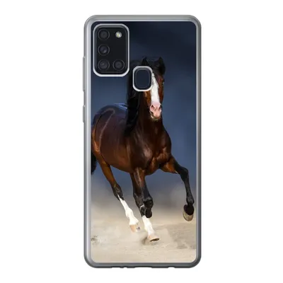 Produktbild von MuchoWow® Handyhülle Schutzhülle Hülle für Samsung Galaxy A21s Pferde - Tiere - Sand Silikon Softcase Handy Hülle - Hartschale