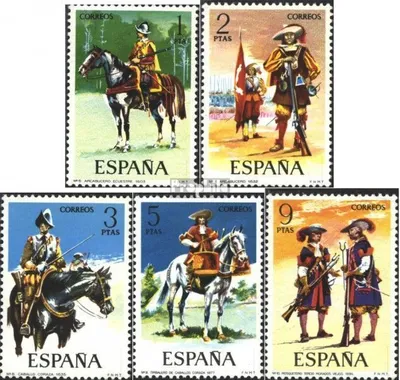 Produktbild von Briefmarken Spanien 1974 Mi 2062-2066 (kompl.Ausg.) postfrisch Uniformen