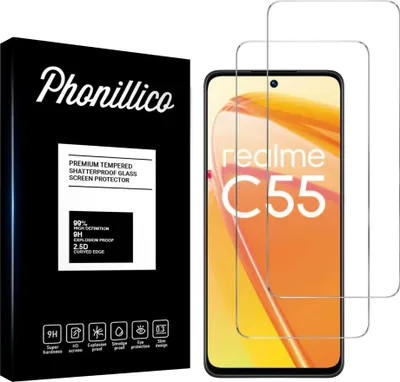 Obrázok produktu pre Tvrdené sklo pre Realme C55 4G [2 ks] Screen Protector Film Anti-scratch Glass Resistant Phonillico®