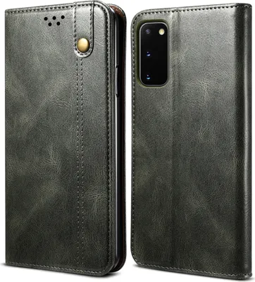 Produktbild von Galaxy S20 Hülle, LaimTop Leder Flip Brieftasche Schutzhülle für Samsung Galaxy S20 Grün