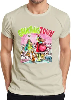 Zdjęcie produktu dla GrinchmasTown Grinch Father Christmas Gifts Max Reindeer Śmieszna koszulka męska, Nature, 3XL