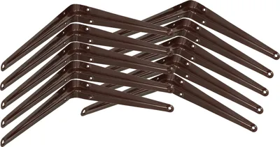 Zdjęcie produktu dla KOTARBAU® Zestaw 10 wsporników pólek 225x200 mm Wsporniki pólek do montazu sciennego Brazowy
