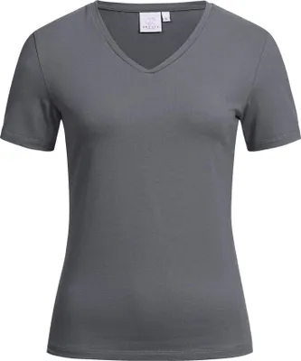 Produktbild von Greiff SHIRTS Damen T-Shirt Kurzarm V-Neck Regular-Fit Anthrazit XS