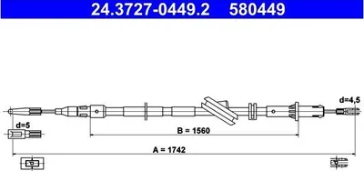 Immagine prodotto di Cavo del freno a mano DB posteriore W211/S211/C219 02-10 LE