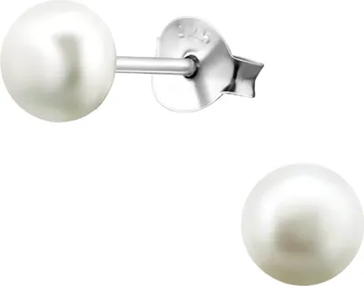 Produktbild von 925 Sterling Silber Ohrstecker mit Süßwasserzuchtperle 5mm