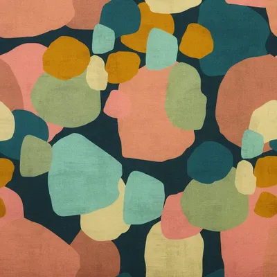 Canvas-Stoff 100x280 cm, geometrisch, rosa/grün, 1 Meter