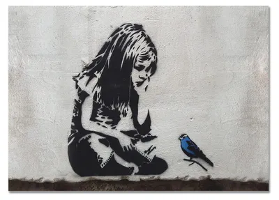 Image de Giallobus -  - Banksy - 140L x 100l cm - Tableau - Verre acrylique