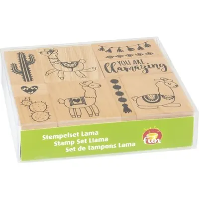 Produktbild von HEYDA 204888676 Stempel-Set Lama 12 x 10 x 3 cm Holz