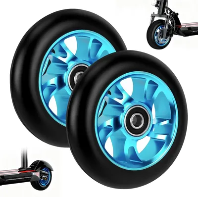 Imagen del producto de Ruedas de aleación de aluminio, 100 x 24 mm, 2 unidades, para patinete de acrobacias