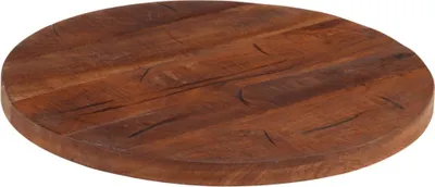 Immagine prodotto di vidaXL Piano da tavolo Ø 50x3,8 cm rotondo in legno massiccio antico
