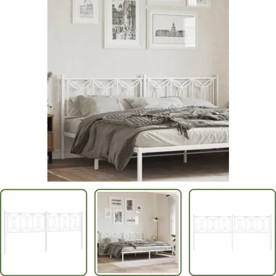 Immagine prodotto di The Living Store Testiera in metallo bianco 200 cm