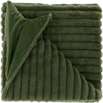 Immagine prodotto di Unique Living - Plaid Peppe 150x200cm verde inverno