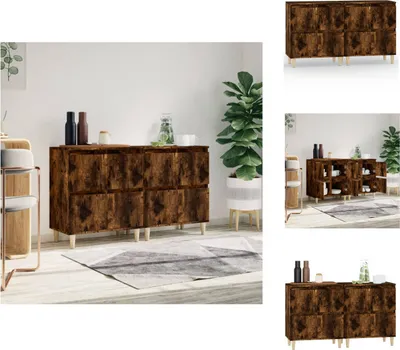 Produktbild von vidaXL Sideboards 2 Stk. Räuchereiche 60x35x70 cm Holzwerkstoff -  Sideboards