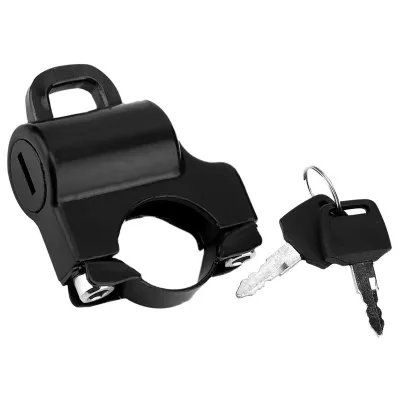 Produktbild von 22 mm Lenker, universelles Sicherheitsschloss für Motorradhelme, Vorhängeschloss mit 2 Schlüsseln (schwarz)