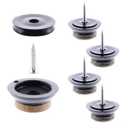 Produktbild von WAGNER QuickClick® Filzgleiter SYNO SLIM - 4x Schraube, 4x Basis Ø 14 mm & 4x Gleiter Ø 20 mm, DE Ware - 16791499