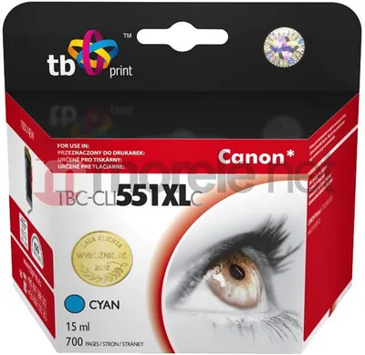 Obrázek produktu pro Inkoustová kazeta TB comp. s Canon CLI-551XL,6444B001 CY