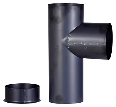 Produktbild von FIREFIX O130/K Blauglanzblech Ofenrohrkapsel/Wandfutterdeckel, ø 130 mm - für 0,