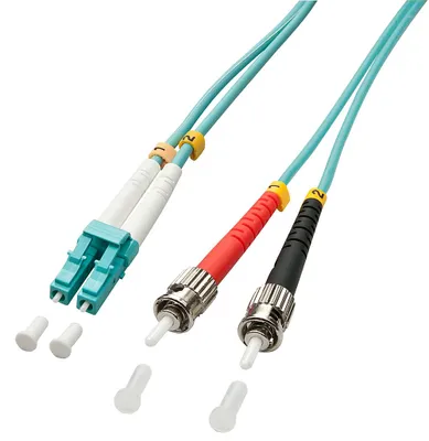 Productafbeelding van Lindy 46381 LWL-Duplexkabel LC/ST OM3 2m 50/125æm, Multimode