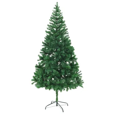 Obrázek produktu pro The Living Store Umělý vánoční stromek ocelový stojan 210 cm 910 větví