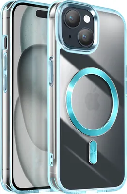 Produktbild von Avizar, MagSafe Hülle für Apple iPhone 15 Cristal Color, Blau