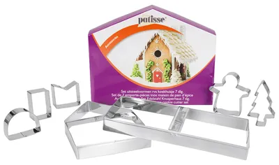 Produktbild von PATISSE Ausstechformen Set Knusperhaus 7teilig Edelstahl