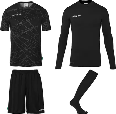 Produktbild von uhlsport Torwart-Sets Prediction Unisex 1005292_01 schwarz S