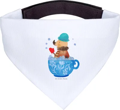 Produktbild von Mr. & Mrs. Panda Hunde Halstuch Nachtfalter Schaumbad - Weiß - Geschenk, Bad, Bandana, Baden, Badezimmer, Tuch, Hundehalstuch, WC, Lustige Sprüche, Hunde-Halstuch, Für