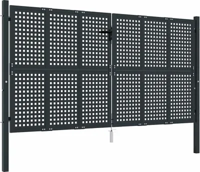 Obrázek produktu pro vidaXL Zahradní brána antracitová 300x125 cm Ocelová