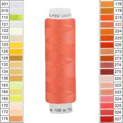 Produktbild von Nähgarn 100m Unipoly 120 Tex14x2 Polyester Nähfaden Nähmaschinengarn Farben 1v6 , Farbe:222
