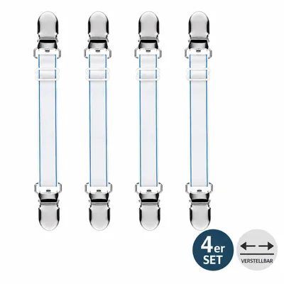 Produktbild von Spannbetttuch-Spanner, Bettlaken-Clips Riemen Lakenhalter H0134 4 Stück