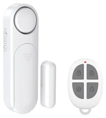 Zdjęcie produktu dla Czujnik alarmowy do drzwi, bezprzewodowy zewnętrzny alarm okienny z syreną o mocy 120 dB i pilotem