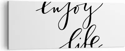 Produktbild von Bild auf Leinwand - Leinwandbild - Einteilig - Genieße Leben Maxim - 140x50cm - Wand Bild - Wanddeko - Wandbilder - Leinwanddruck - Bilder - Wanddekoration - Leinwand bilder - Wandbild - AB140x50-4322