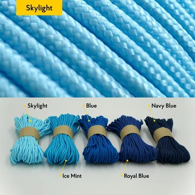 Obrázok produktu pre Paracord, nylonové lanko, 2 mm, 15 m, nosnosť 275 kg, vhodné na uzly a na kempovanie
