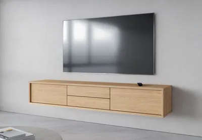 Image de Meuble TV suspendu avec tiroirs IRVING 2 – chêne huilé