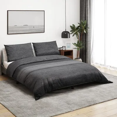 Produktbild von "2026 MODERNE"Bettwäsche-Set Moderne für Schlafzimmer - Bettzeug-Set - Dunkelgrau 225x220cm Baumwolle NEU663510 - Bettwäschen