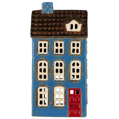 Produktbild von Ib Laursen Lichthaus Haus für Teelicht My Home Town Rote Tür