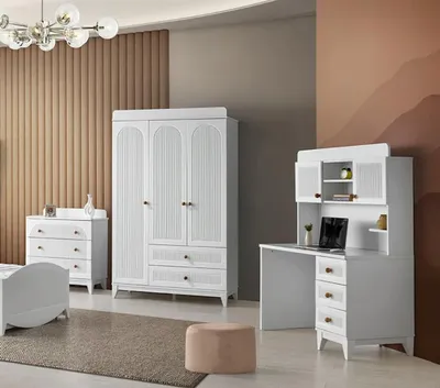 Image de Commode Armoire à vêtements Bureau Chambre d'enfant 3pcs