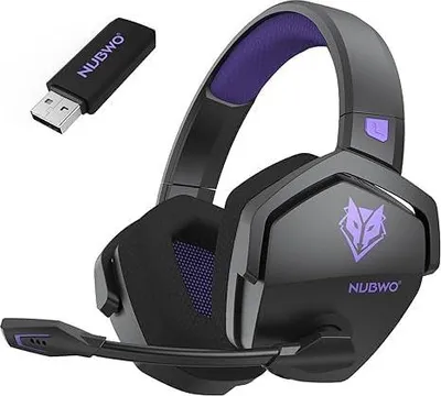 Produktbild von Dual Wireless Gaming Headset mit Mikrofon, 2.4G + Bluetooth, 100h Akku, 50mm Treiber, kompatibel mit PS5, PS4, PC & Mobile