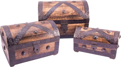 Produktbild von Piratentruhe Mango Geflammt, 3er-Set – Dekoartikel