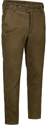 Productafbeelding van Strasbourg leren broek met leren inzetstukken, herenmodel (bruin), maat 54