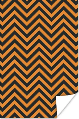 Produktbild von MuchoWow® Poster Orange - Schwarz - Gemustert 40x60 cm - Plakate für die Wand - Poster Babyzimmer