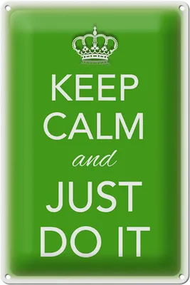 Produktbild von Blechschild Spruch 20x30cm Keep Calm and just do it