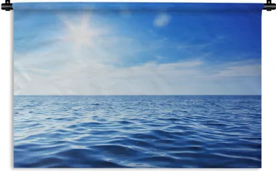 Produktbild von MuchoWow® Wandteppich Wandbehang Meer - Sonne - Himmel 60x40 cm Tapisserie Dekoration Wandtuch - Wanddekorationen