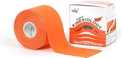 Produktbild von Nasara Kinesiologie Tape 5 cm x 5 m : orange Farbe: orange